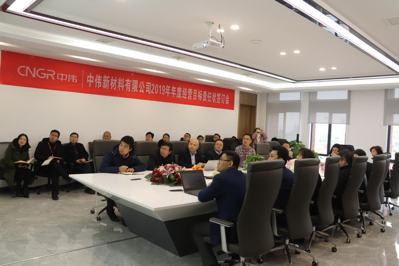 目標(biāo)至上，砥礪前行——中偉新材料2019年度經(jīng)營(yíng)目標(biāo)責(zé)任狀簽訂儀式成功舉行 
